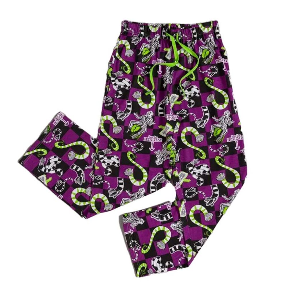Beetlejuice Unisex Adult All-Over Print Sandworm Lounge Pants / Purple